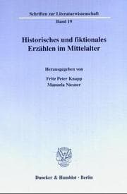 Tapa de Historisches und fiktionales Erz ahlen im Mittelalter