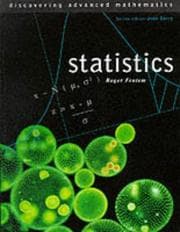 Tapa de Statistics (Discovering Advanced Mathematics S.)