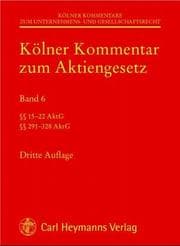 Tapa de Kölner Kommentar zum Aktiengesetz