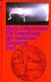 Tapa de Die Entstehung des modernen Gewissens