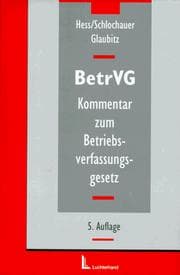 Tapa de Kommentar zum Betriebsverfassungsgesetz