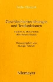 Tapa de Geschlechterbeziehungen und Textfunktionen