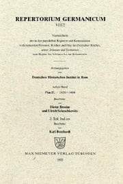 Tapa de Verzeichnis der in den Registern und Kameralakten Pius' II. vorkommenden Personen, Kirchen und Orte des Deutschen Reiches, seiner Diözesen und Territorien, 1458-1464
