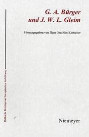 Tapa de G.A. Bürger und J.W.L. Gleim