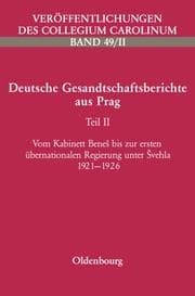 Tapa de Deutsche Gesandtschaftsberichte aus Prag