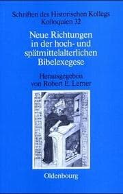 Tapa de Neue Richtungen in der hoch- und spätmittelalterlichen Bibelexegese