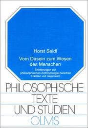 Tapa de Vom Dasein zum Wesen des Menschen