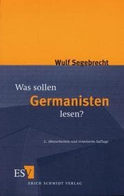 Tapa de Was sollen Germanisten lesen?