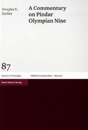 Tapa de A commentary on Pindar Olympian nine