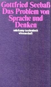 Tapa de Das Problem von Sprache und Denken