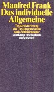 Tapa de Das individuelle Allgemeine
