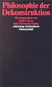 Tapa de Philosophie der Dekonstruktion