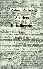 Tapa de Aus dem Bleistiftgebiet, 6 Bde., Bd.5/6, Mikrogramme aus den Jahren 1925/33, 2 Bde