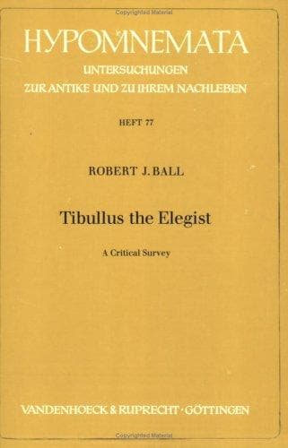 Tapa de Tibullus the elegist
