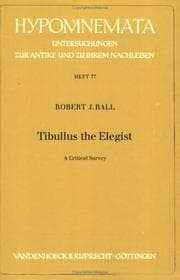 Tapa de Tibullus the elegist