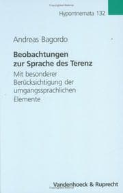 Tapa de Beobachtungen zur Sprache des Terenz