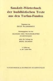 Tapa de Sanskrit-Wörterbuch der buddhistischen Texte aus den Turfan-Funden