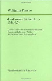 Tapa de "Und wenn ihr betet-- " (Mt. 6,5)