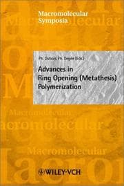 Tapa de Advances in Ring Opening (Metathesis) Polymerization