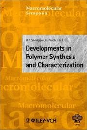 Tapa de Developments in Polymer Synthesis and Characterization