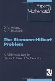 Tapa de The Riemann-Hilbert problem