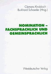 Tapa de Nomination, fachsprachlich und gemeinsprachlich