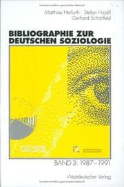 Tapa de Bibliographie zur deutschen Soziologie