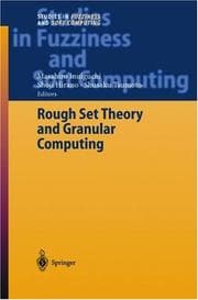 Tapa de Rough set theory and granular computing