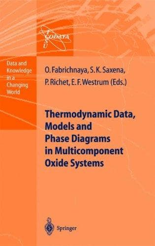 Tapa de Thermodynamic data, models, and phase diagrams in multicomponent oxide systems