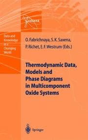 Tapa de Thermodynamic data, models, and phase diagrams in multicomponent oxide systems