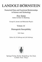 Tapa de Diamagnetic Susceptibility / Diamagnetische Suszeptibilität (Numerical Data & Functional Relationships in Science & Technology)