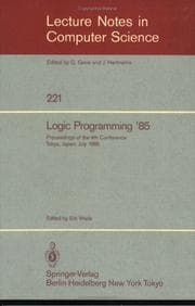 Tapa de Logic Programming '85
