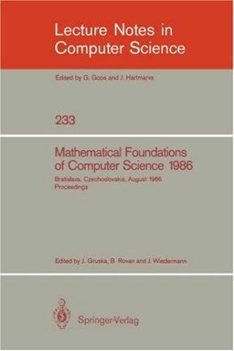 Tapa de Mathematical Foundations of Computer Science 1986