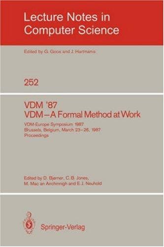 Tapa de VDM '87. VDM - A Formal Method at Work