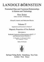 Tapa de Radicals Centered on Heteroatoms with Z > 7 and Selected Anion Radicals I / Heteroatomzentrierte (Z > 7) Radikale und Ausgewählte Anionradikale I