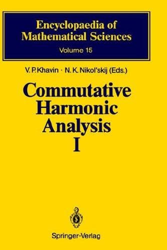 Tapa de Commutative Harmonic Analysis I