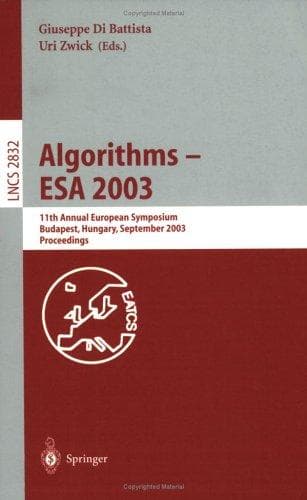 Tapa de Algorithms--ESA 2003