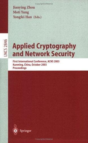 Tapa de Applied cryptography and network security
