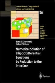 Tapa de Numerical solution of elliptic differential equations by reduction to the interface