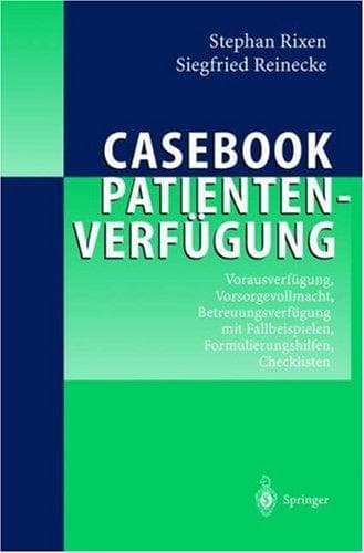 Tapa de Casebook Patientenverfügung