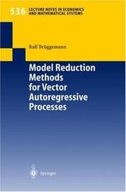 Tapa de Model Reduction Methods for Vector Autoregressive Processes