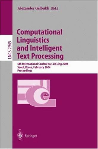 Tapa de Computational Linguistics and Intelligent Text Processing