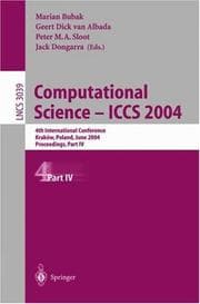 Tapa de Computational science-- ICCS 2004
