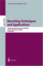 Tapa de Rewriting Techniques and Applications