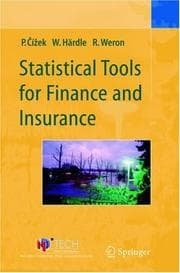 Tapa de Statistical tools for finance and insurance