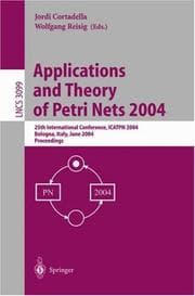 Tapa de Applications and theory of Petri nets 2004