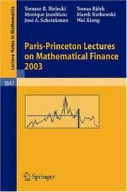 Tapa de Paris-Princeton Lectures on Mathematical Finance 2003