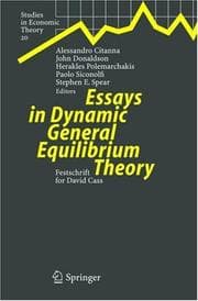 Tapa de Essays in Dynamic General Equilibrium Theory