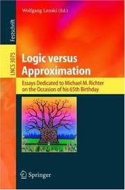 Tapa de Logic versus Approximation