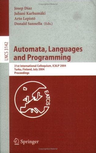 Tapa de Automata, languages and programming